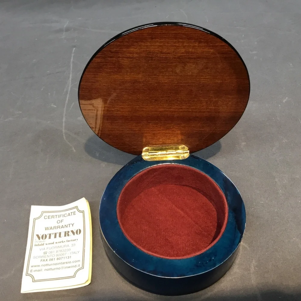 Notturno Intarsio Inlaid Wood Trinket/Keepsake Box - Picture 3 of 7